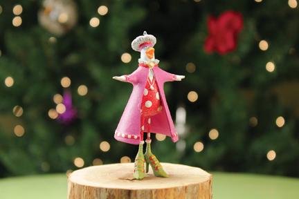Patience Brewster Mini Calling Bird – Krinkles Christmas Décor New 08-30639