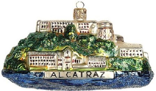 Alcatraz California Polish Glass Christmas Ornament Made in Poland Decoration