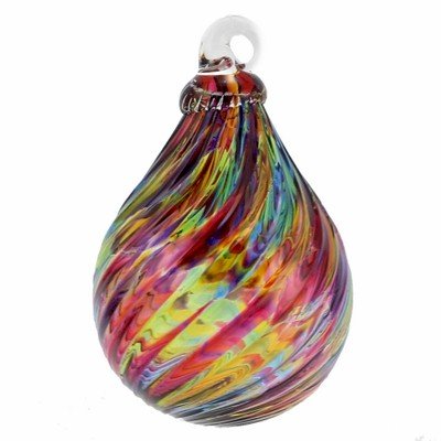 GLASS EYE STUDIO: Ornament Raindrop Rainbow Twuist