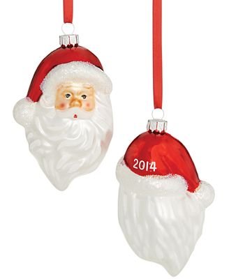 Holiday Lane Annual Hanging Santa Head Ornament