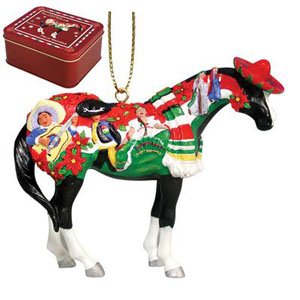 Feliz Navidad Painted Ponies Pony HORSE collectible CHRISTMAS TREE ORNAMENT