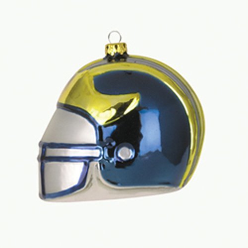 Michigan Team Glass Helmet Ornament