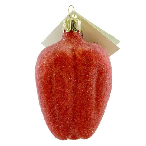 David Strand Designs BELL PEPPERS Blown Glass Vegetable Christmas DSD0807601 RED