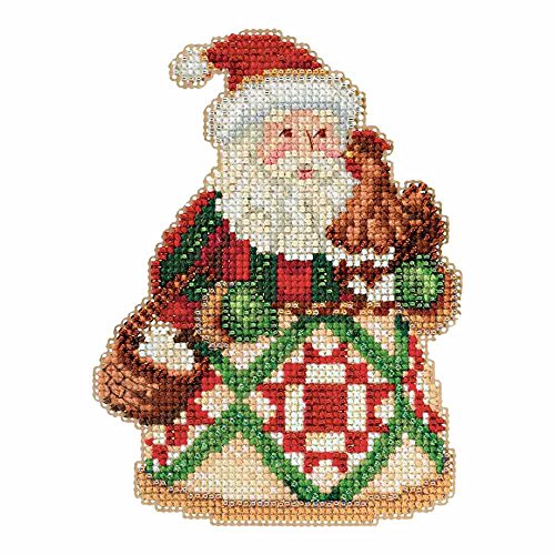 Early Morning Santa Beaded Counted Cross Stitch Kit Mill Hill 2015 Jim Shore Winter Series JS205104