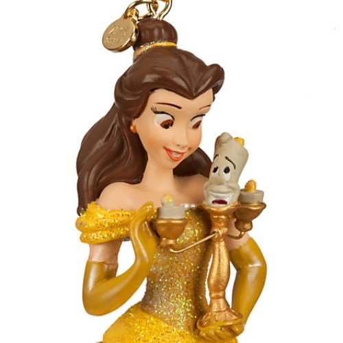Disney Store 2015 Belle and Lumiere Sketchbook Christmas Ornament