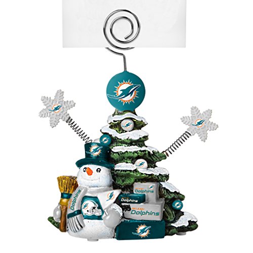 NFL Miami Dolphins Tree Photo Holder, Green, 5″ Tall