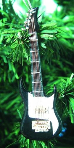 Music Treasures Co. Electric Guitar Black Christmas Ornament