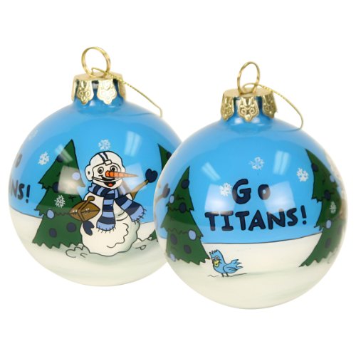 Blown Glass Hand Painted Sports Christmas Ornaments – Tennessee Titans