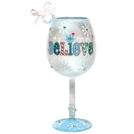 Santa Barbara Design Studio Lolita Holiday Wine Glass Ornament, Mini, I Still Believe