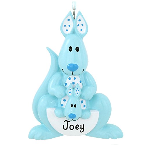 Personalized Blue Kangaroo Ornament