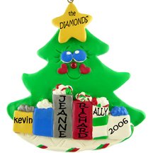 Christmas Tree with Packages Ornament