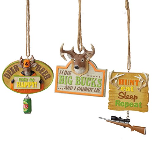 Midwest-CBK Hunting SignChristmas Ornaments Set of 3