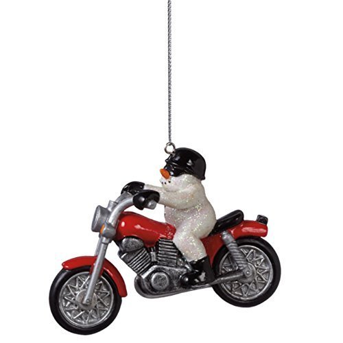 Snowman on a Motorcycle Ornament by Midwest