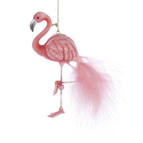 Kurt Adler Pink Flamingo Christmas Ornament