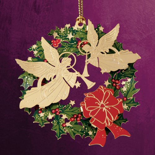 ChemArt 2.5″ Collectible Keepsakes Angel Wreath Christmas Ornament