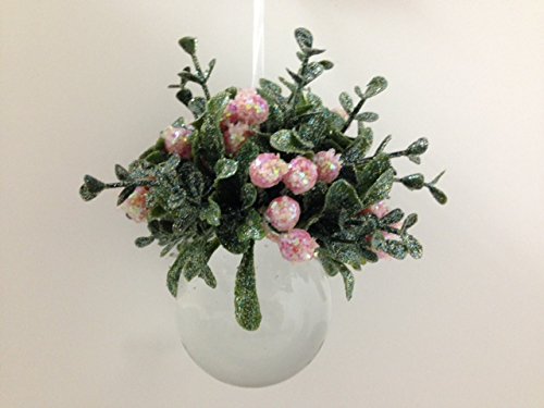 4″ Kiss Ball by Ganz – Ornament, Mistletoe (Light Pink)