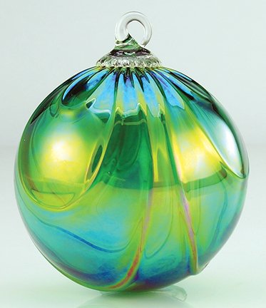 Glass Eye Studio Classic Green Draped Ornament