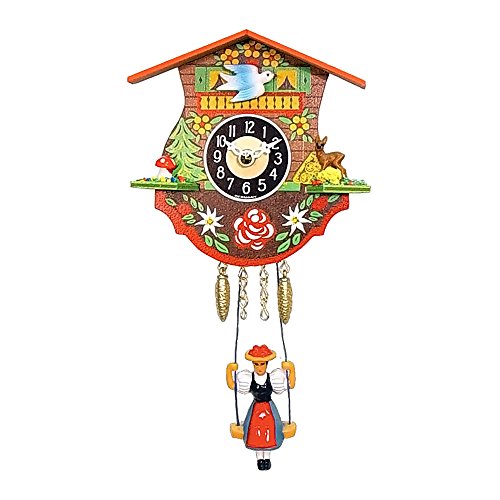 Engstler Christmas Decor Battery-Operated Clock – Mini Size – 4.5″H X 4.5″W X 2.25″D