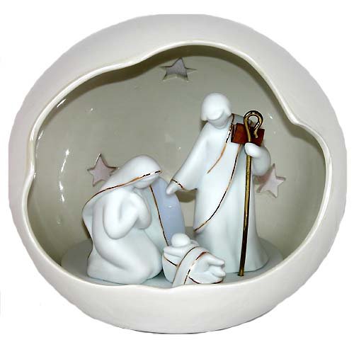 Appletree Design Holy Family Nativity Lighted Globe, 7-1/4-Inch Tall, Includes Light Bulb and Cord