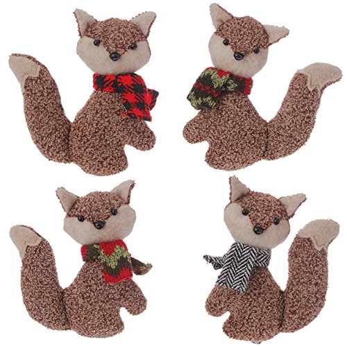 5″  Fox Ornaments – Set of 4