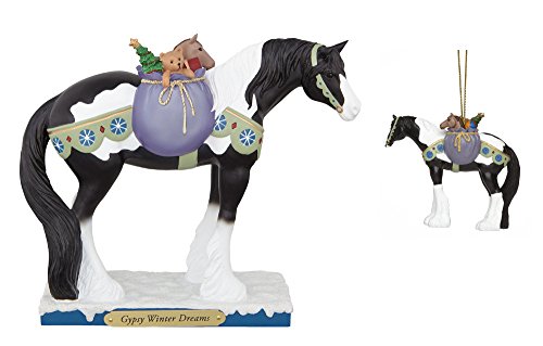 Trail of Painted Ponies Gypsy Winter Dreams Pony Figurine & Christmas Ornament Bundle Set