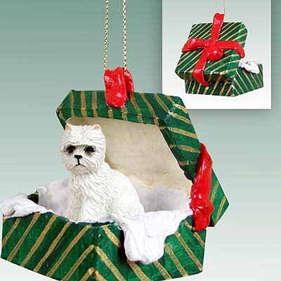 Conversation Concepts West Highland Terrier Gift Box Green Ornament