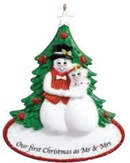 Our First Christmas as Mr and Mrs Personalized Christmas Tree Ornament
