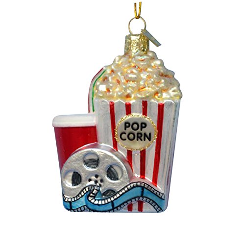 Kurt Adler Noble Gems Popcorn And Movie Ornament