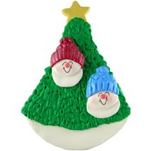 Snowman Family in Tree Ornament