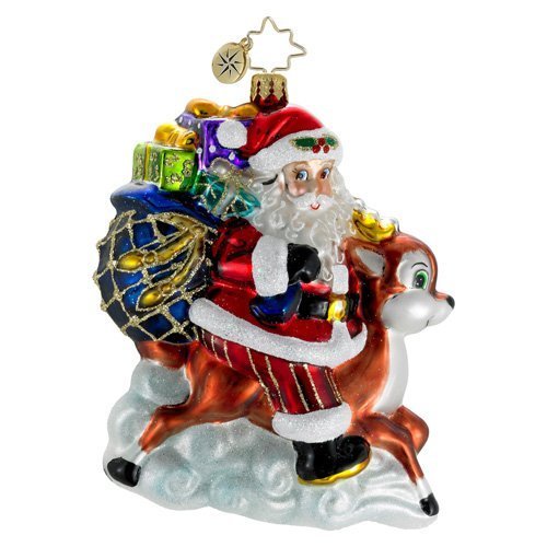 Christopher Radko Ride Along Reindeer Ornament by Christopher Radko