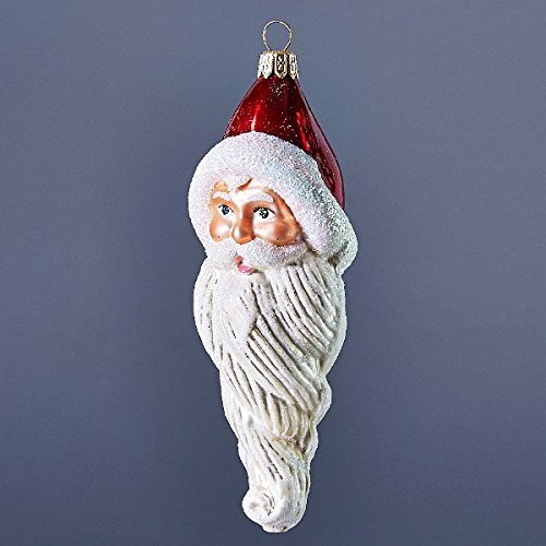 Santa with long beard Christmas ornament