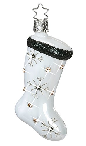Glitzy Stocking, #1-127-15, from the 2015 Made with Swarovski Collection by Inge-Glas Manufaktur; Gift Box Included