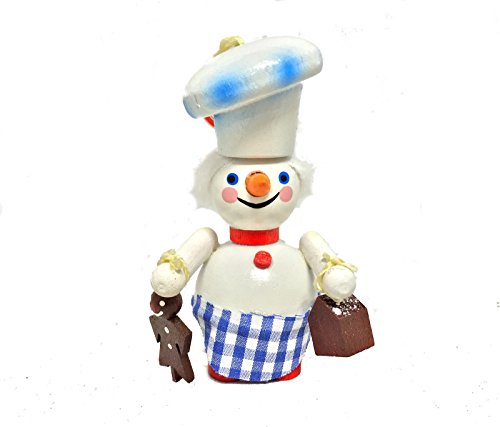 2015 Steinbach Baker Snowman with Gingerbread Man German Wood Christmas Ornament