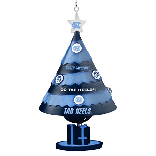 NCAA North Carolina Tar Heels Tree Bell Ornament, Blue, 5″