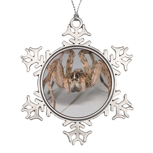 Wolf Spider Snowflake Pewter Christmas Ornament