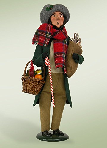 13.5″ Festive Seasons Man Crier with Christmas Treats Caroler Figure
