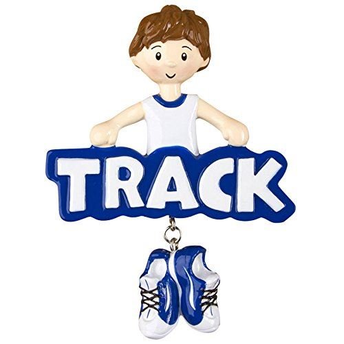 Track Boy Personalized Christmas Tree Ornament