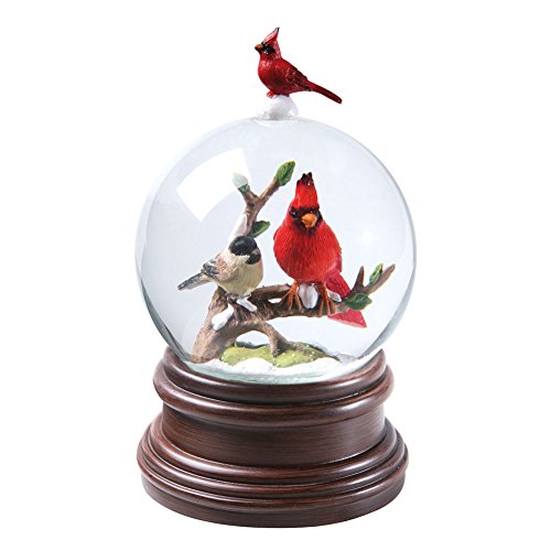 Cardinal & Chickadee Winter Birds Musical Snowglobe – Plays Pachelbel’s Canon In D