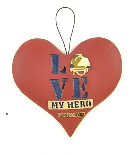Love My Hero Heart Ornament (1 Piece)