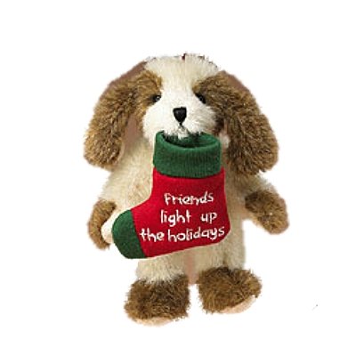 Boyds Bears Plush Friends Light Up Holidays Orn # Christmas Dog Stocking – Plush & Fabric 5.00 IN