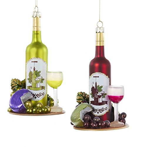 Kurt Adler 5.5″ Noble Gems Wine Bottle Ornament
