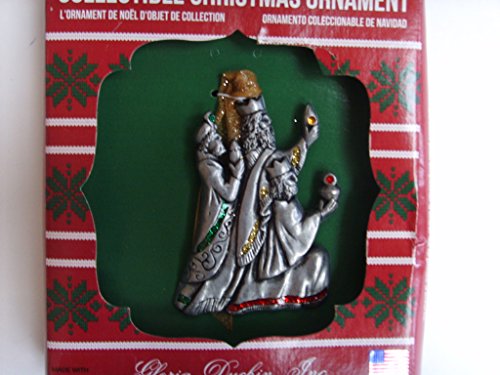 Nativity Wisemen Pewter Ornament with Swarovski Crystals 3″ Home Decor