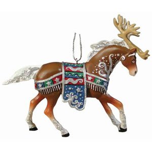 Trail of Painted Ponies 2005 Reindeer Roundup Christmas Ornament with Tin