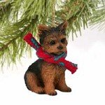 Yorkshire Terrier Puppy Cut Christmas Ornament