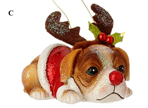 RAZ Night Before Christmas, Dog Ornament, Choice of Style, C
