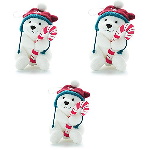 Snowby the Polar Bear Ornament and Candy Cane Holder By Hallmark Set of 3