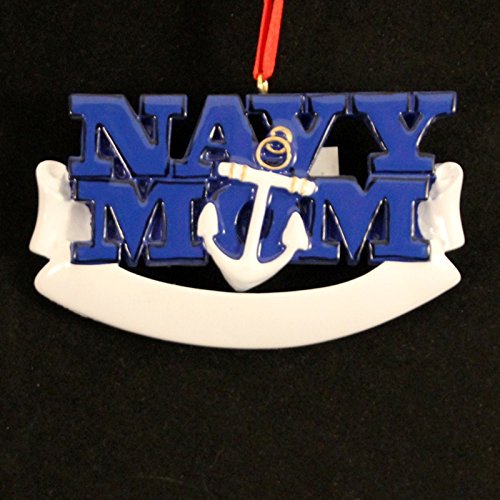 Navy Mom Personalized Christmas Tree Ornament