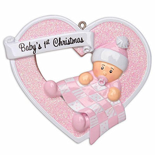 Baby Girl First Christmas Personalized Christmas Ornament