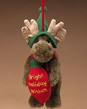 Boyds Bright Holiday Wishes Plush Moose Ornament #562745 Retired