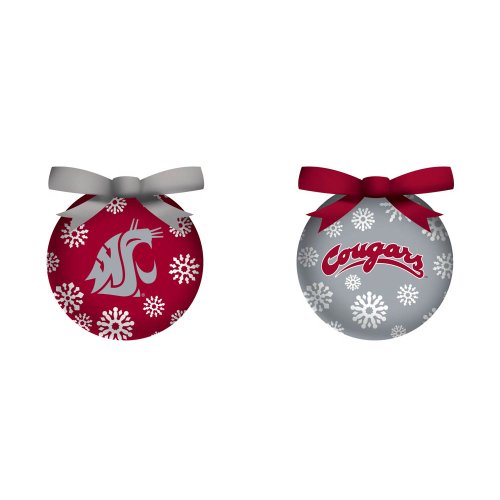 Washington State Cougars LED Boxed Ornament Set